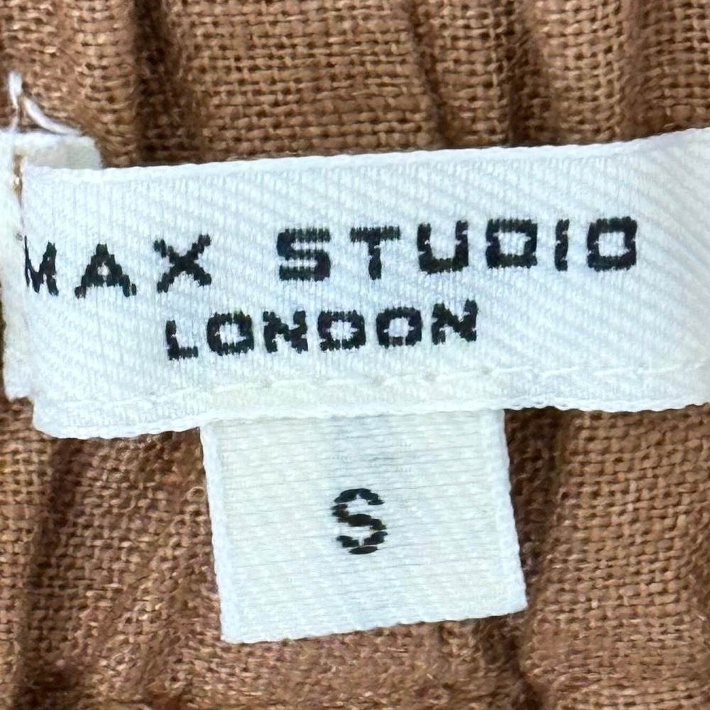 Max Studio Relaxed Cropped Elastic-Waist Pants in Camel - Picture 5 of 7